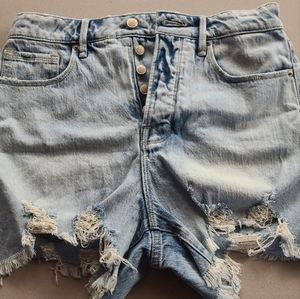 Good American High Waist Denim Shorts